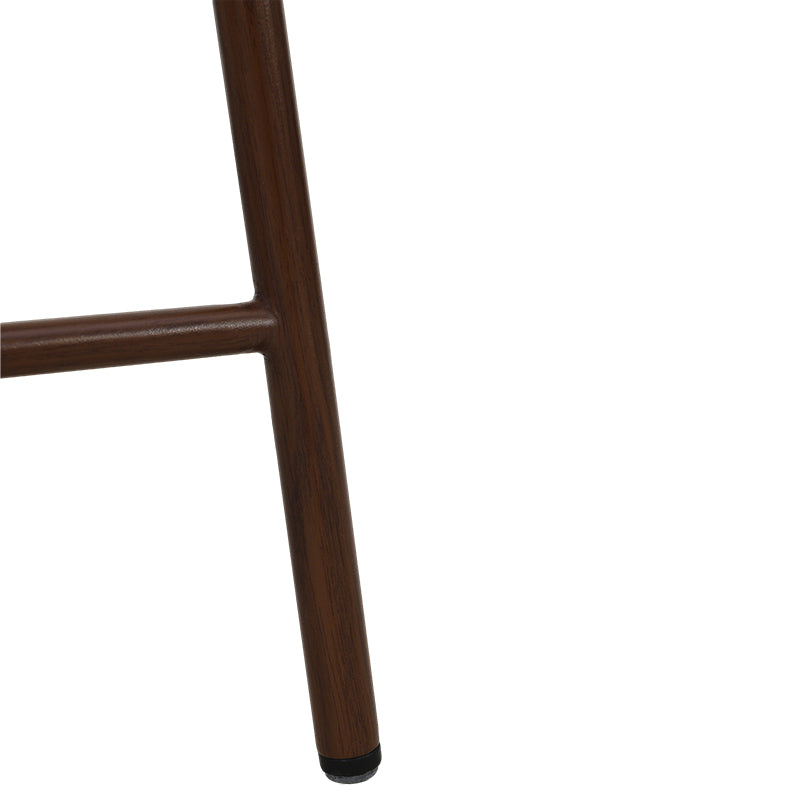 Taburete Zahra S 65cm con respaldo [Juego de 2] [Tejido efecto lino]