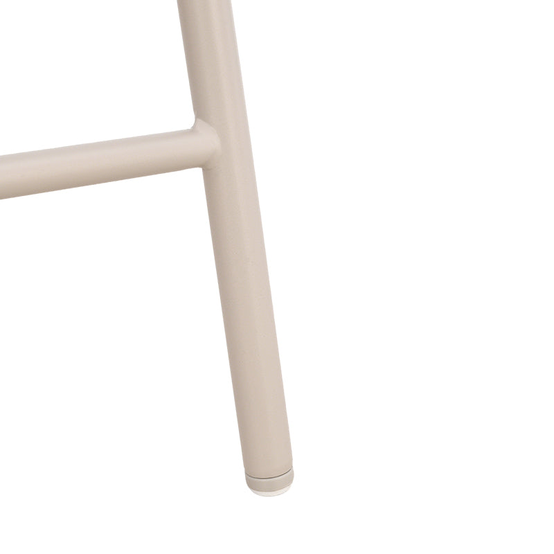 Taburete Zahra S 65cm con respaldo [Juego de 2] [Tejido efecto lino]