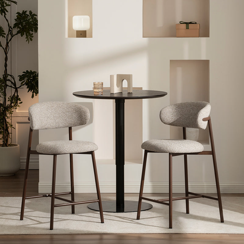 Taburete de Bar Zahra S [Juego de 2] [Tela de lino] [65 cm]