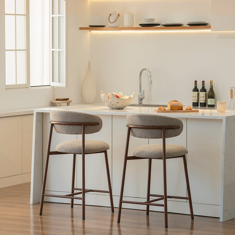 Taburete de Bar Zahra S [Juego de 2] [Tela de lino] [65 cm]