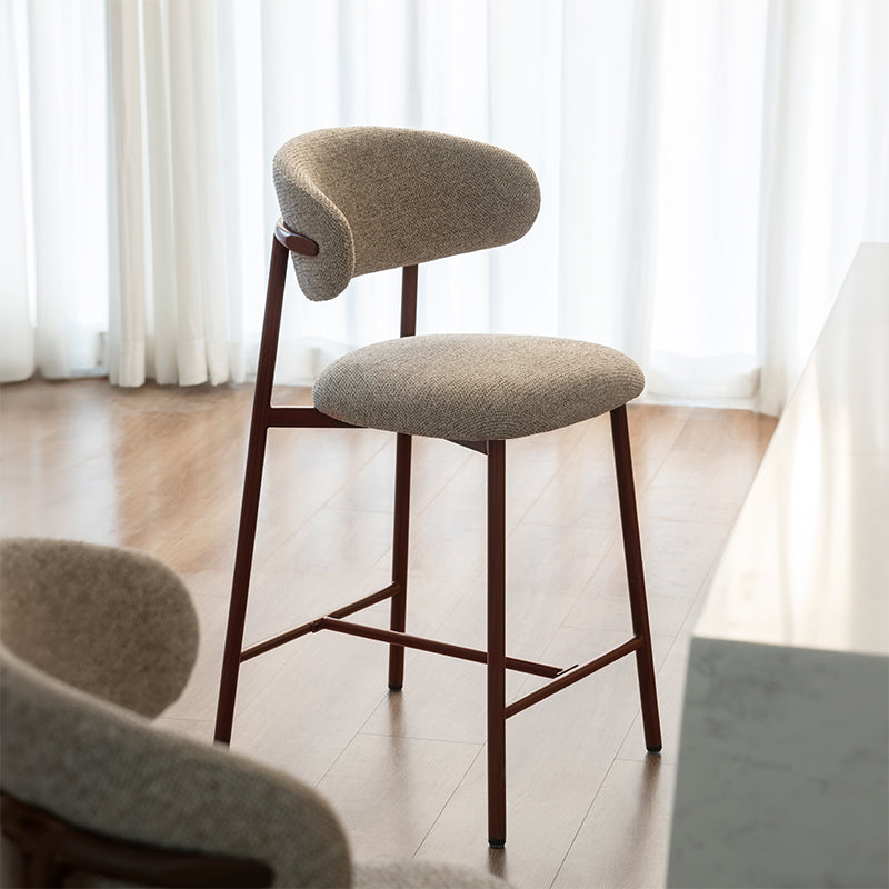 Taburete de Bar Zahra S [Juego de 2] [Tela de lino] [65 cm]