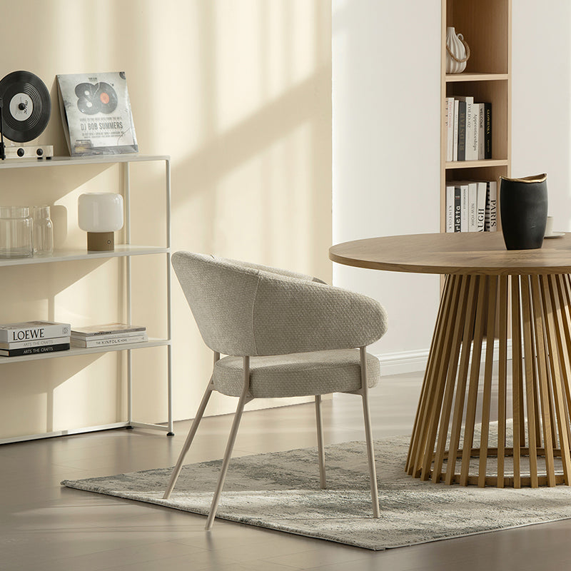 Silla de comedor con reposabrazos Eloise [Juego de 1] [Terciopelo y Chenilla]