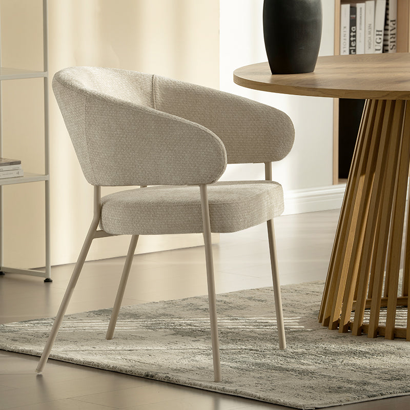 Silla de comedor con reposabrazos Eloise [Juego de 1] [Terciopelo y Chenilla]