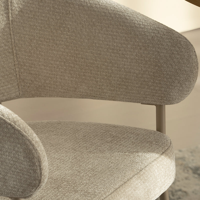 Silla de comedor con reposabrazos Eloise [Juego de 1] [Terciopelo y Chenilla]