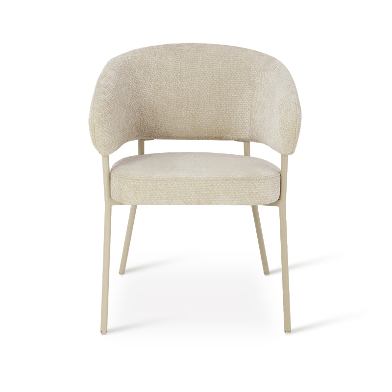 Silla de comedor con reposabrazos Eloise [Juego de 1] [Terciopelo y Chenilla]