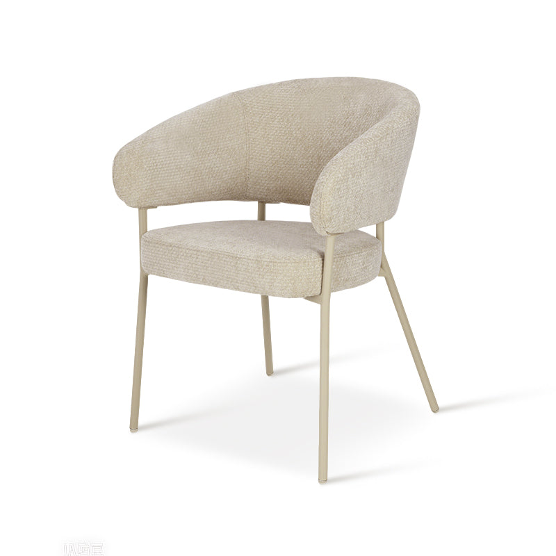 Silla de comedor con reposabrazos Eloise [Juego de 1] [Terciopelo y Chenilla]