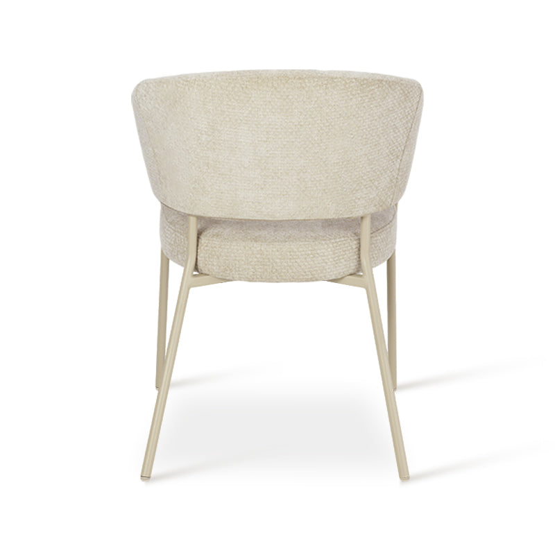 Silla de comedor con reposabrazos Eloise [Juego de 1] [Terciopelo y Chenilla]