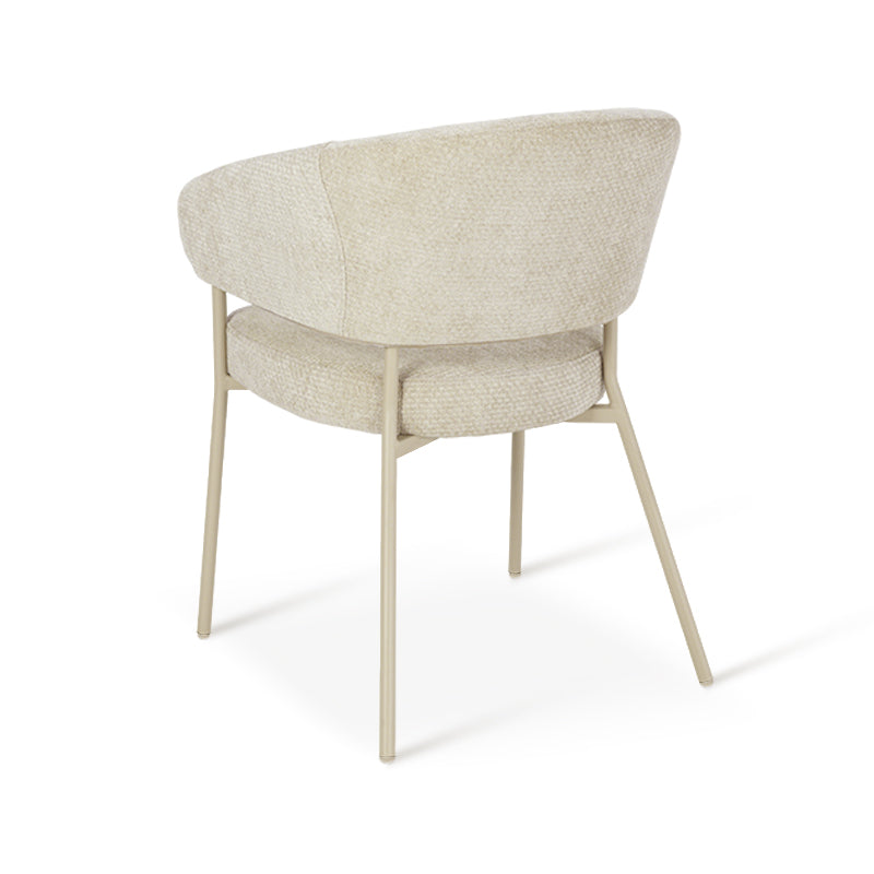 Silla de comedor con reposabrazos Eloise [Juego de 1] [Terciopelo y Chenilla]