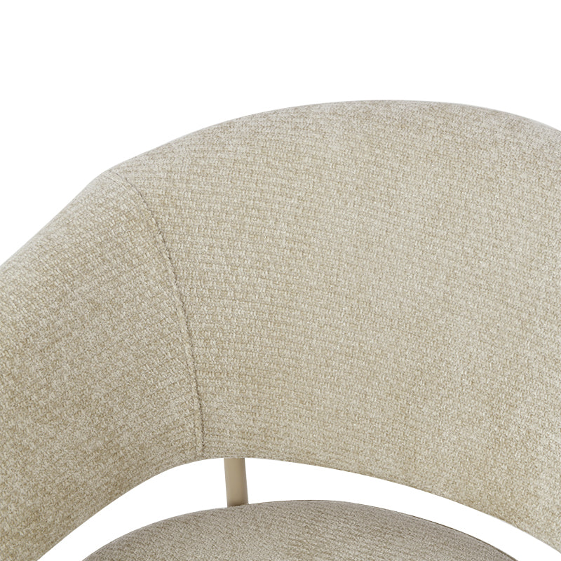 Silla de comedor con reposabrazos Eloise [Juego de 1] [Terciopelo y Chenilla]