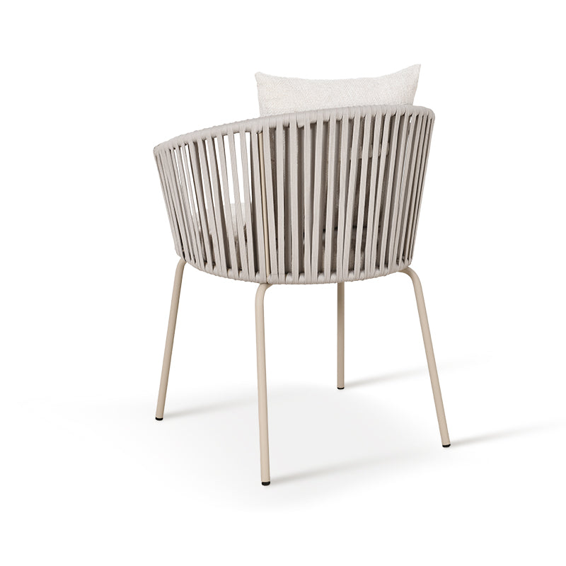 Silla de jardín con reposabrazos Louisa [Lote de 1] [Tejido efecto lino]