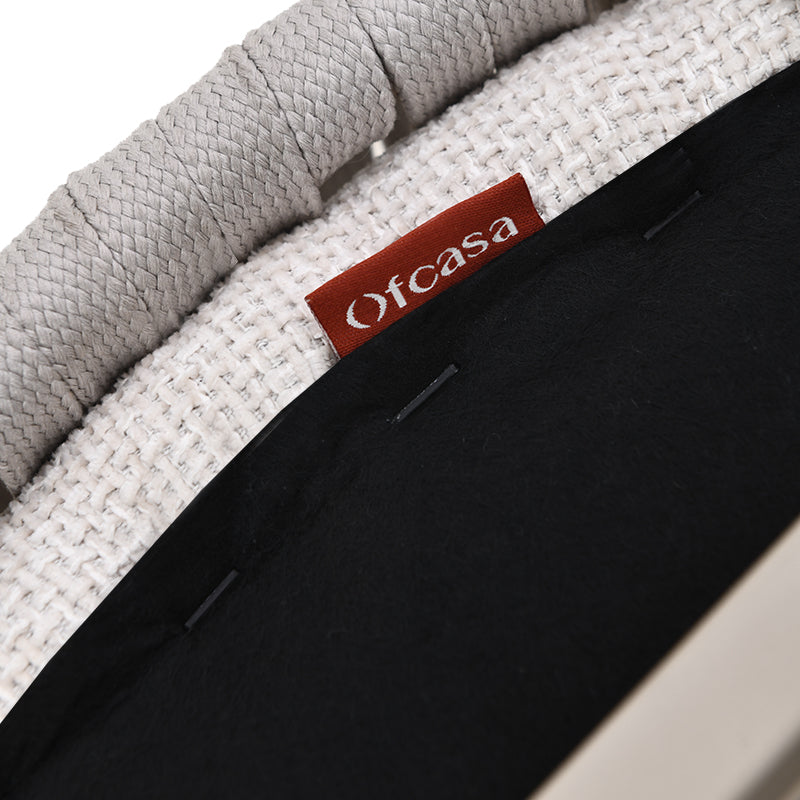 Taburete exterior Louisa en efecto lino con reposabrazos 65cm [Lote de 2]