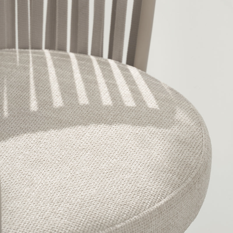 Taburete exterior Louisa en efecto lino con reposabrazos 65cm [Lote de 2]