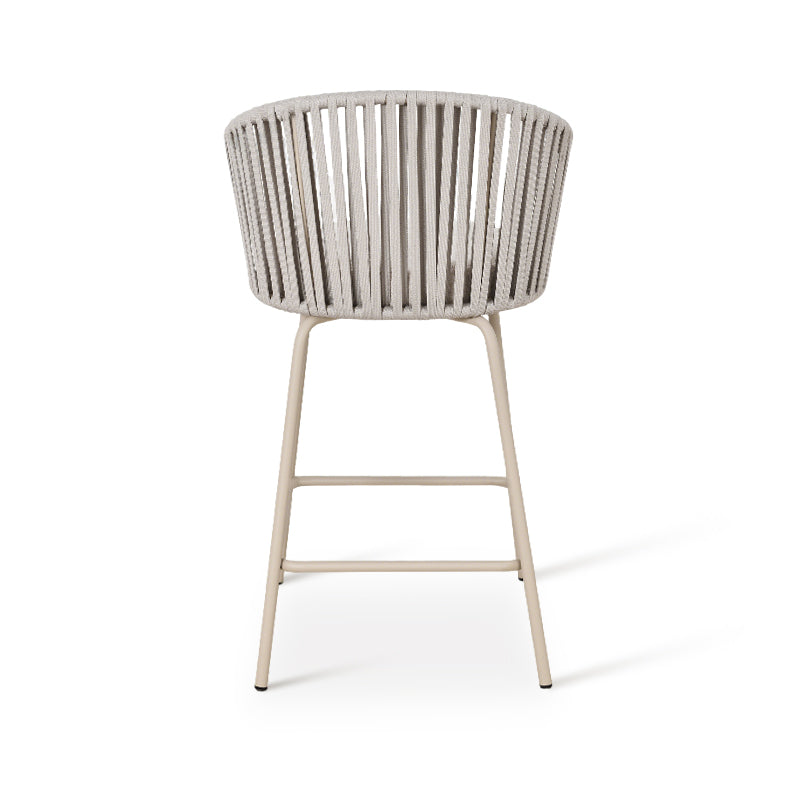 Taburete exterior Louisa en efecto lino con reposabrazos 65cm [Lote de 2]