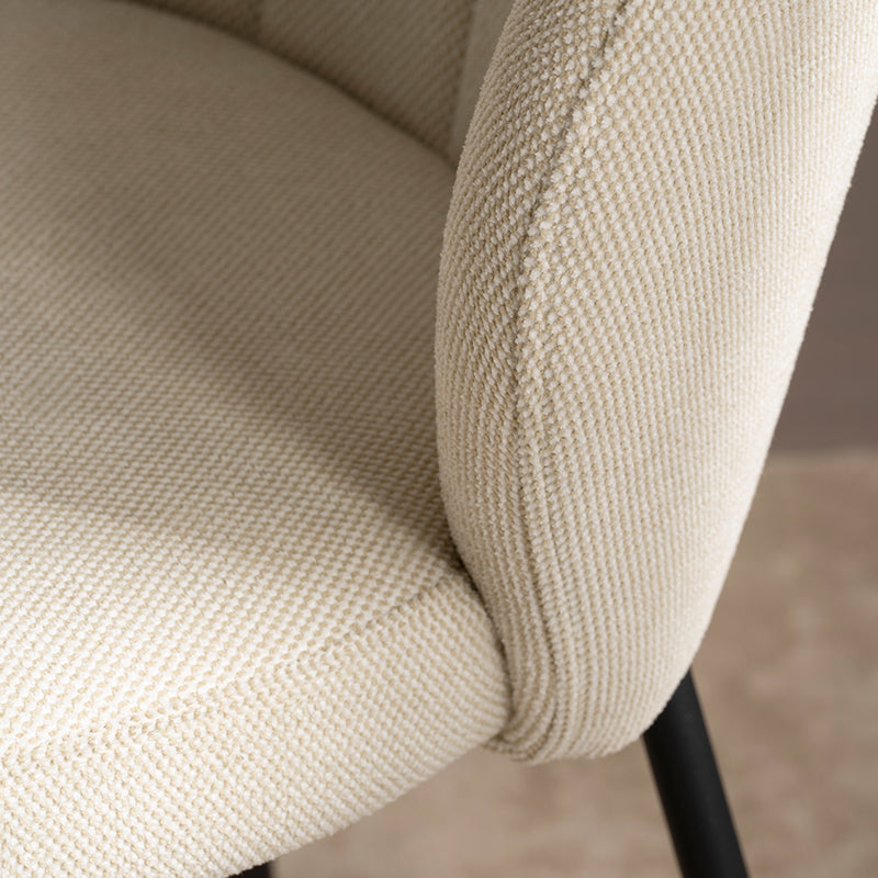 Silla de comedor Seraphina [Juego de 2] [Chenilla][Tejido efecto lino]