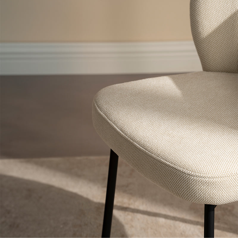 Silla de comedor Seraphina [Juego de 2] [Chenilla][Tejido efecto lino]