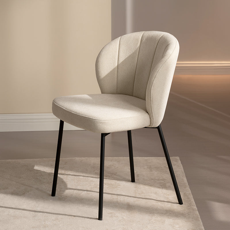 Silla de comedor Seraphina [Juego de 2] [Chenilla][Tejido efecto lino]