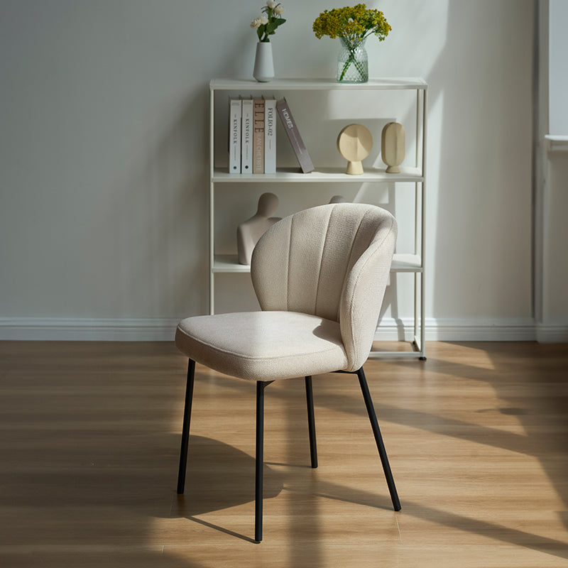 Silla de comedor Seraphina [Juego de 2] [Chenilla][Tejido efecto lino]