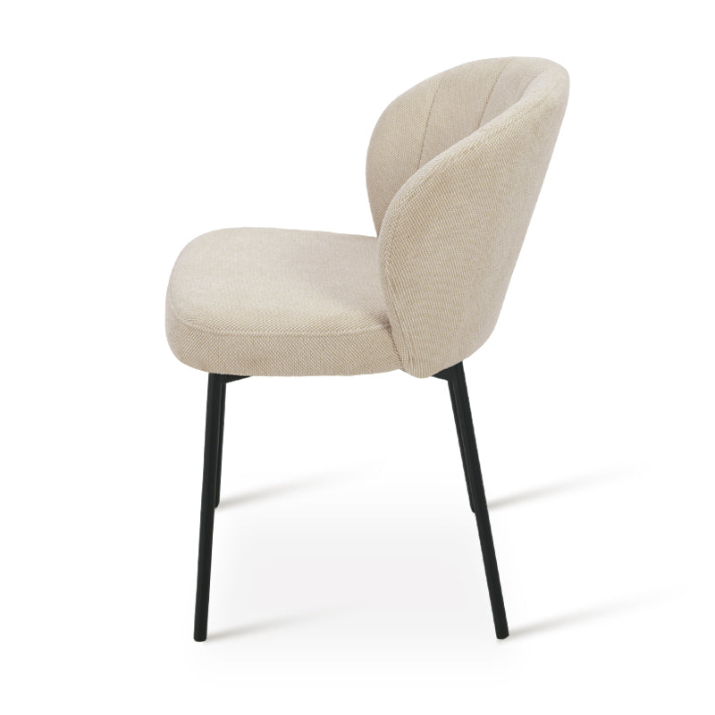 Silla de comedor Seraphina [Juego de 2] [Chenilla][Tejido efecto lino]