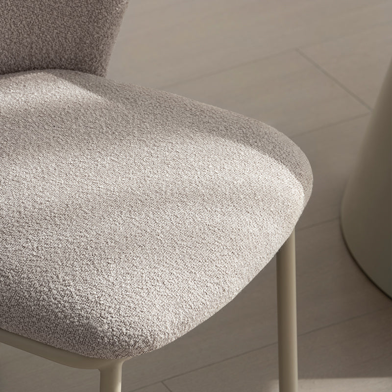Silla de comedor Karin [Juego de 2] [Tejido con bucle y efecto lino]