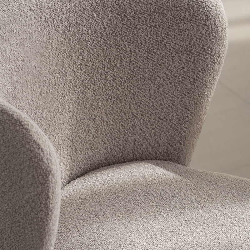 Silla de comedor Karin [Juego de 2] [Tejido con bucle y efecto lino]
