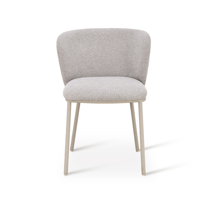 Silla de comedor Karin [Juego de 2] [Tejido con bucle y efecto lino]