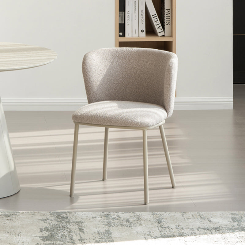 Silla de comedor Karin [Juego de 2] [Tejido con bucle y efecto lino]