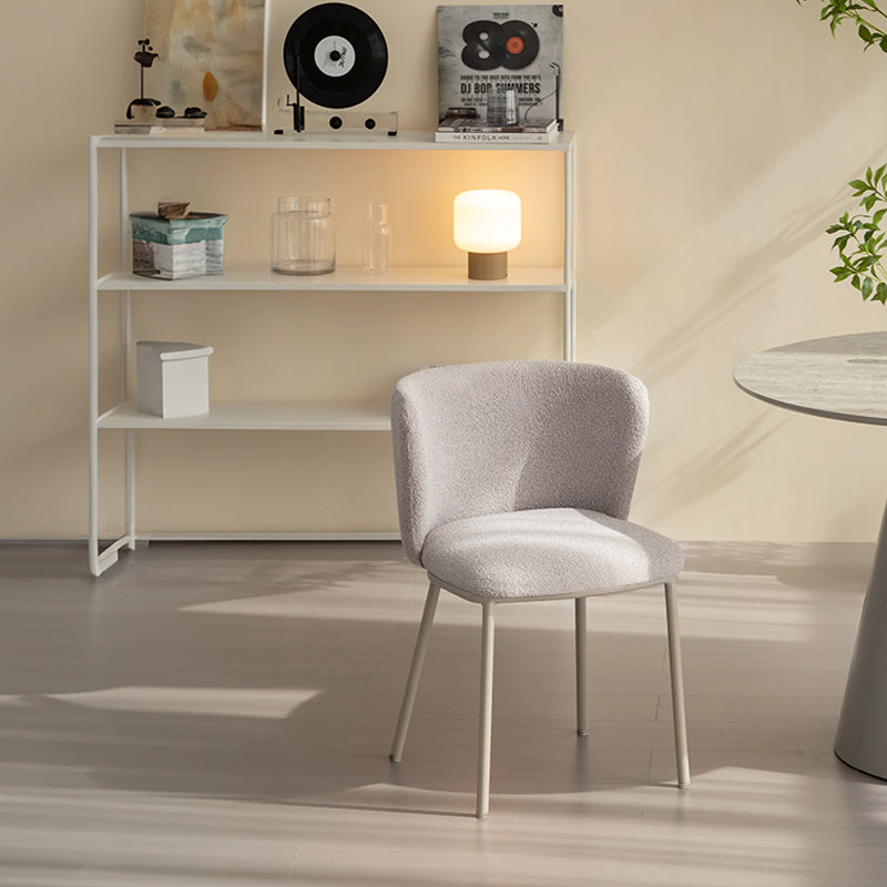 Silla de comedor Karin [Juego de 2] [Tejido con bucle y efecto lino]