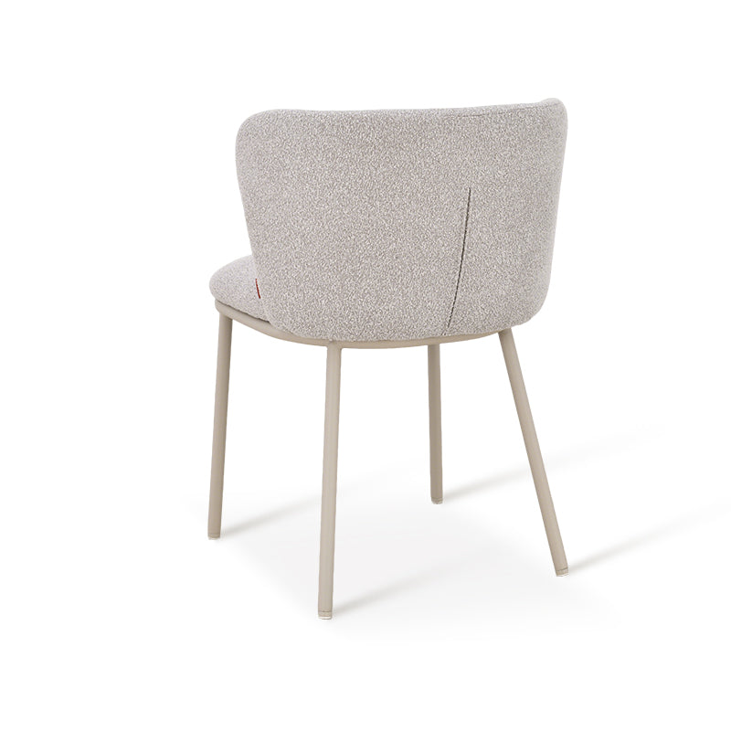 Silla de comedor Karin [Juego de 2] [Tejido con bucle y efecto lino]