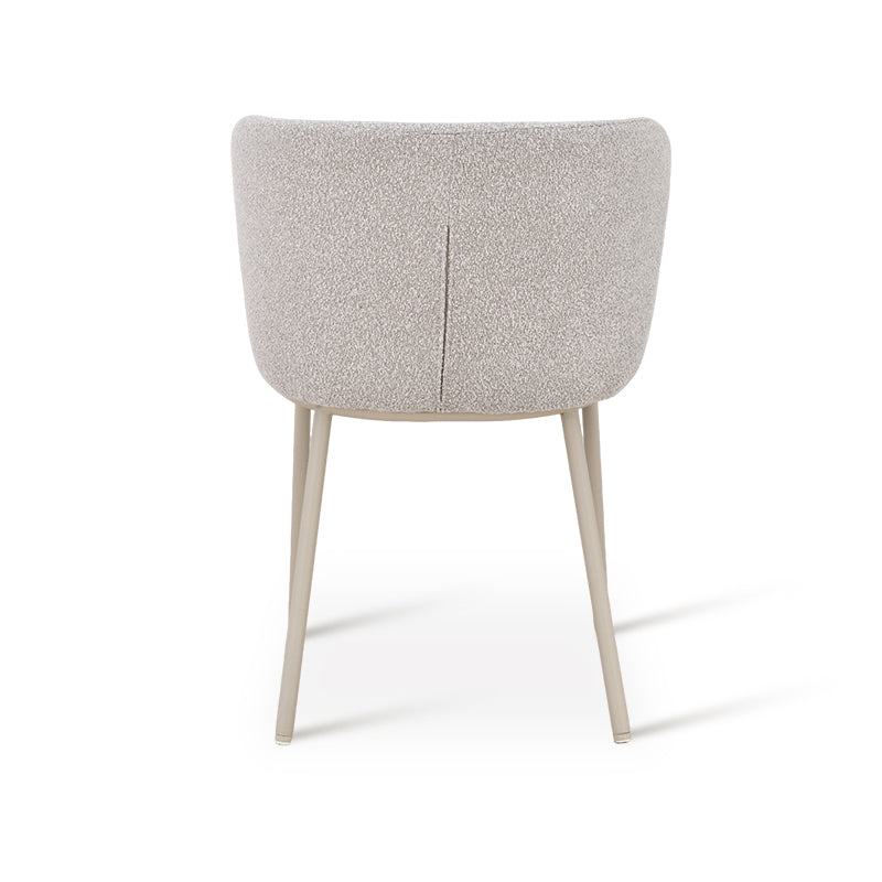 Silla de comedor Karin [Juego de 2] [Tejido con bucle y efecto lino]