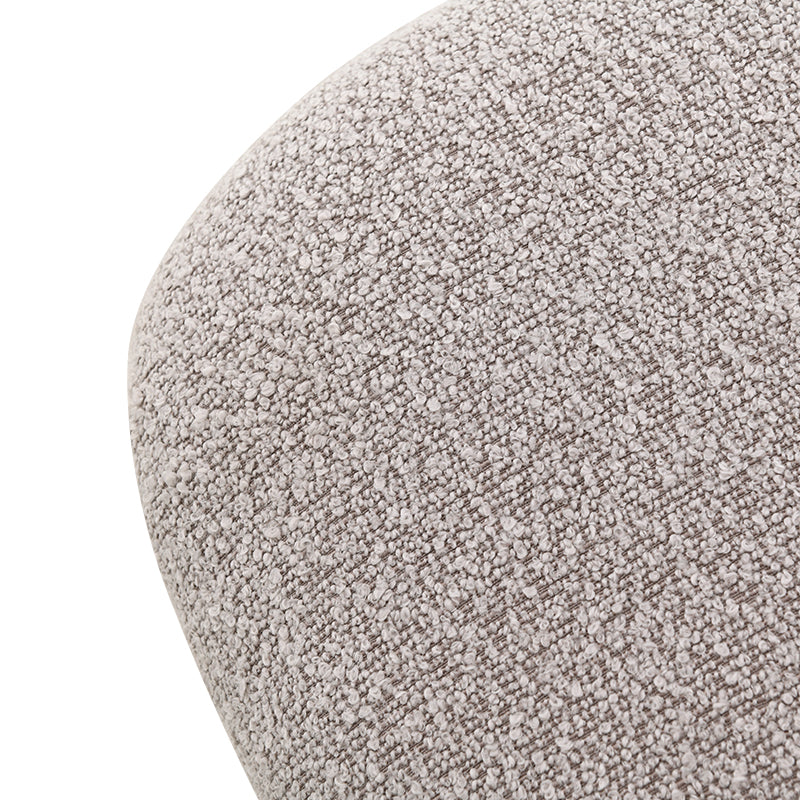 Taburete alto Karin en bucle y tejido efecto lino 65cm con respaldo [Juego de 2]