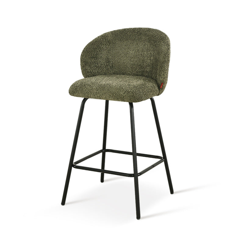 Taburete alto Yasin en bucle 65cm con respaldo [Juego de 2]