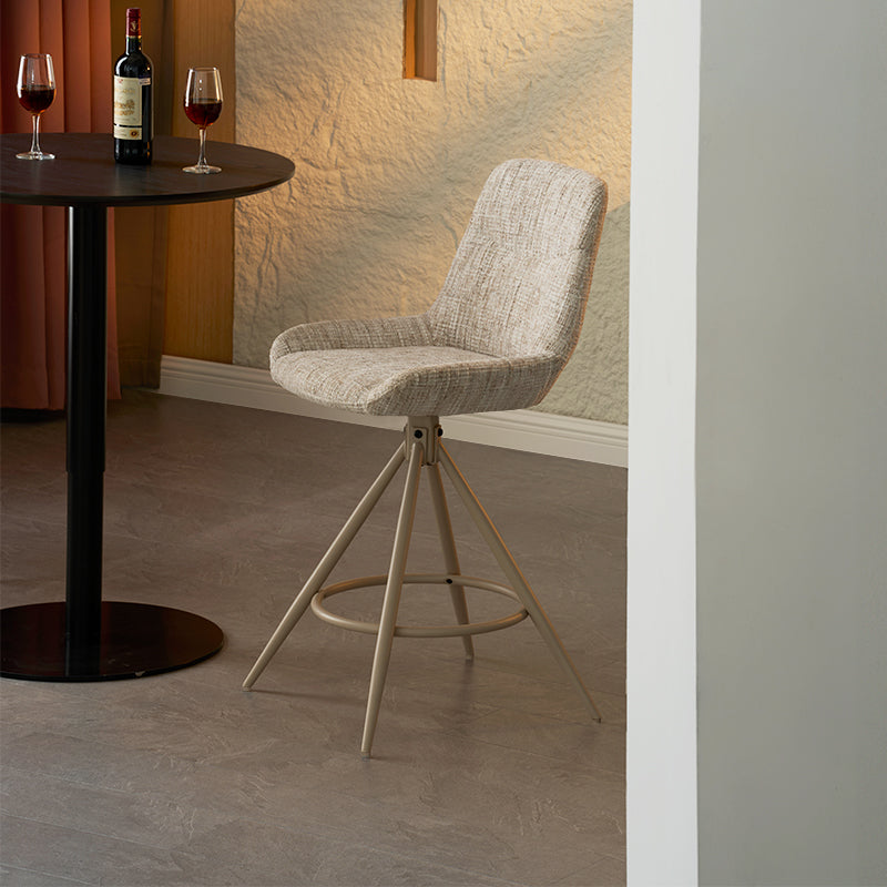 Taburetes de bar alto giratoria a 180° Farah [Juego de 2] [Lino] [67 cm] Ofcasafurniture ES