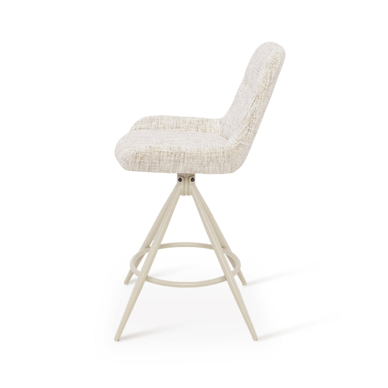 Taburetes de bar alto giratoria a 180° Farah [Juego de 2] [Lino] [67 cm] Ofcasafurniture ES