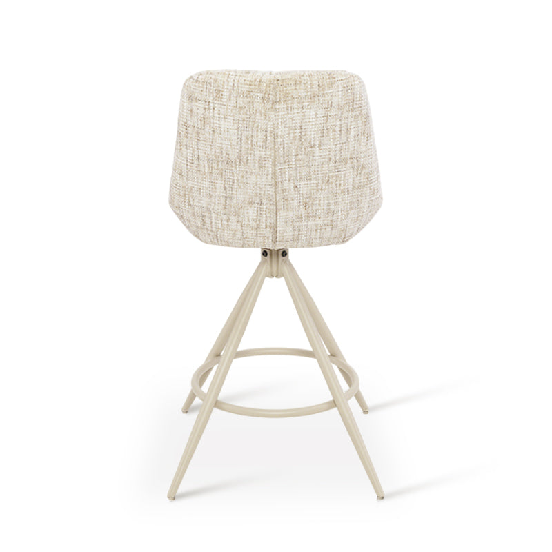 Taburetes de bar alto giratoria a 180° Farah [Juego de 2] [Lino] [67 cm] Ofcasafurniture ES