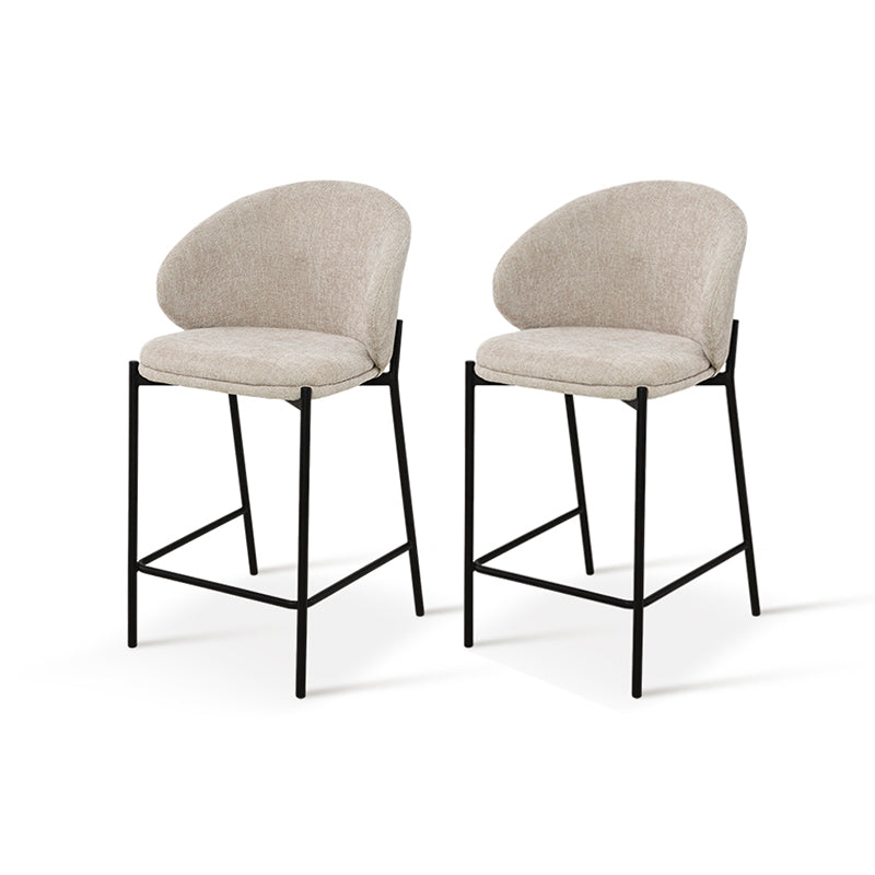 Taburetes de bar Bard [Juego de 1] [Tela de lino] [65 cm]