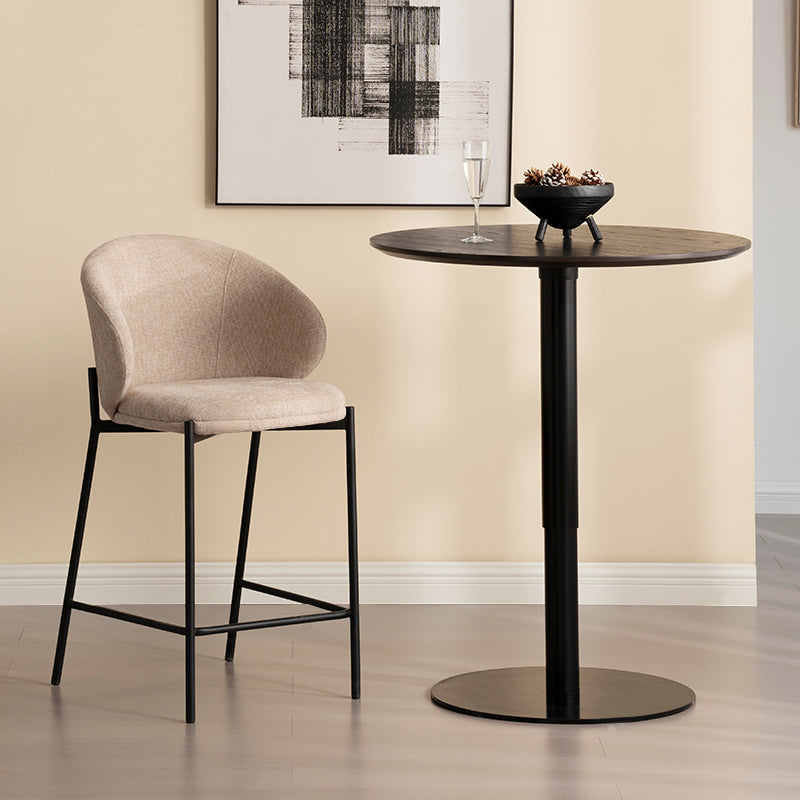 Taburetes de bar Bard [Juego de 1] [Tela de lino] [65 cm]