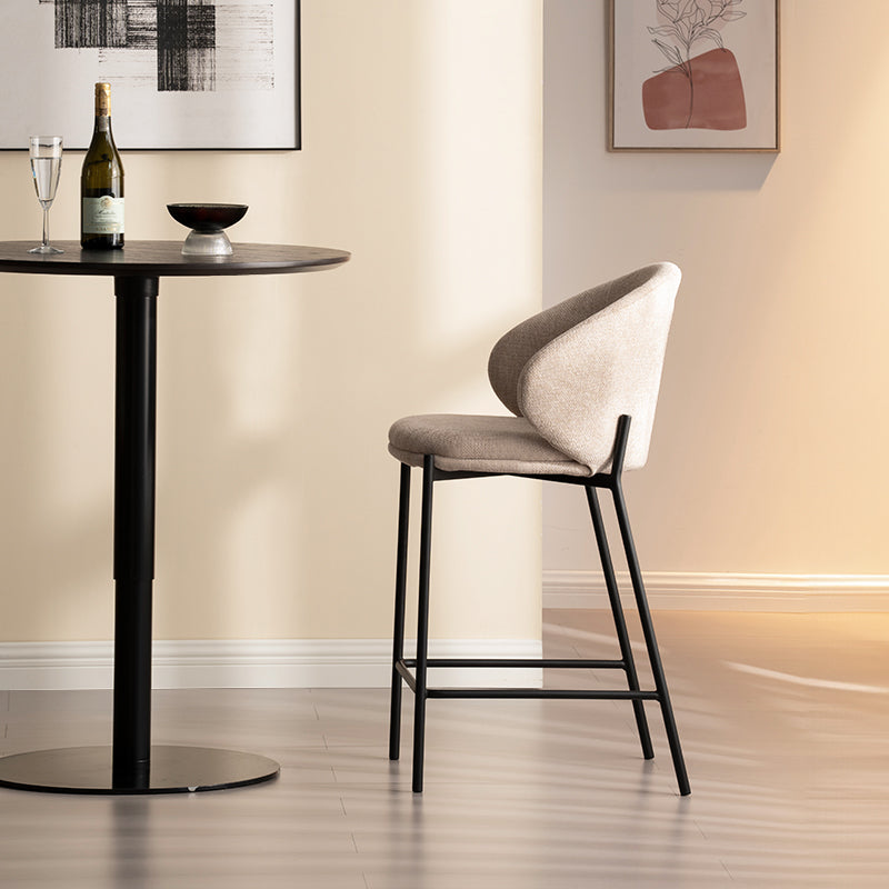 Taburetes de bar Bard [Juego de 1] [Tela de lino] [65 cm]