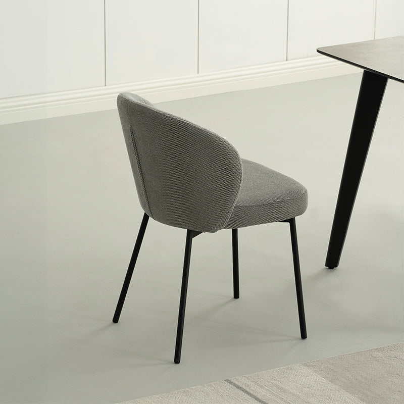 Silla de comedor Seraphina [Juego de 2] [Chenilla][Tejido efecto lino]
