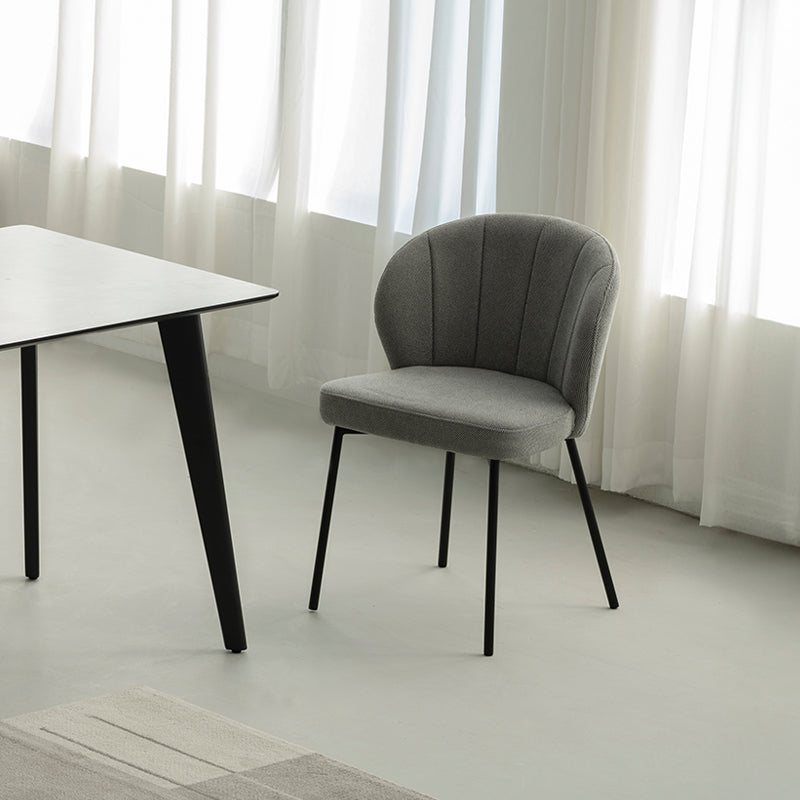 Silla de comedor Seraphina [Juego de 2] [Chenilla][Tejido efecto lino]