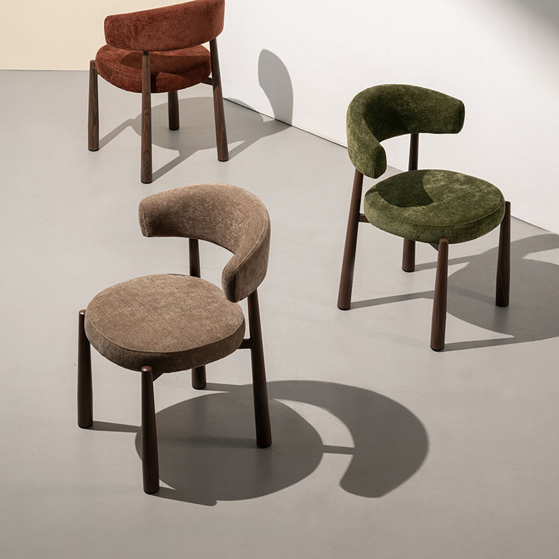Sillón de comedor Lexine [Juego de 2] [Tela efecto lino]