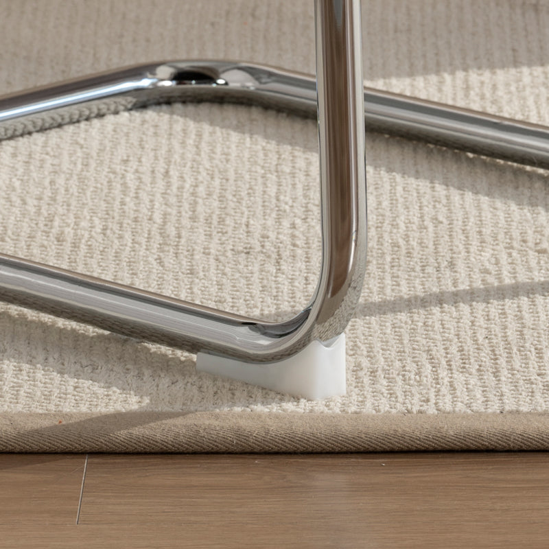 Silla de comedor Danica [unidad de 1] [tejido bouclé][plateado]