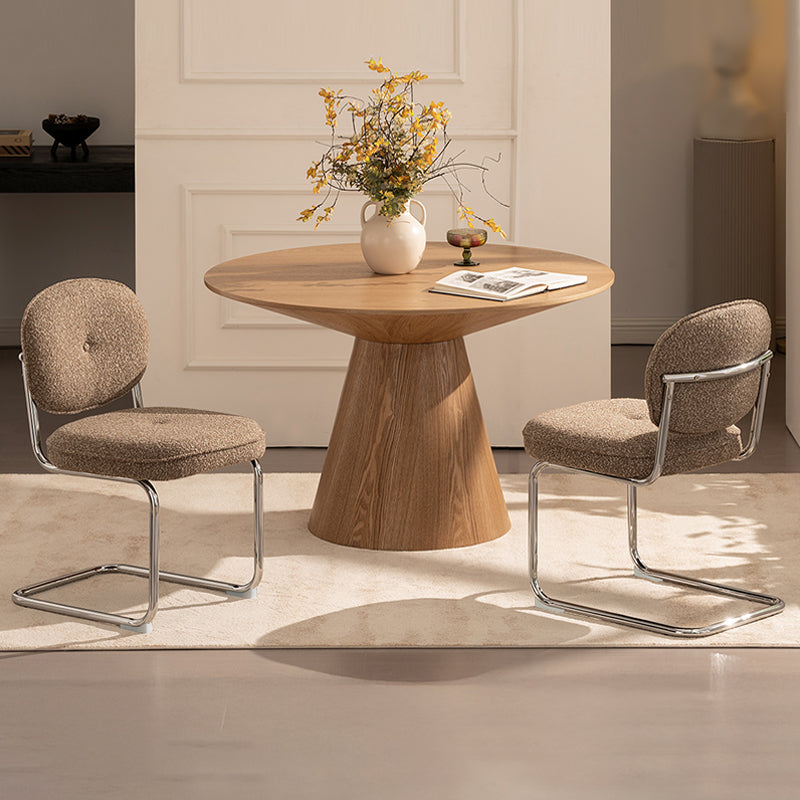 Silla de comedor Danica [unidad de 1] [tejido bouclé][plateado]