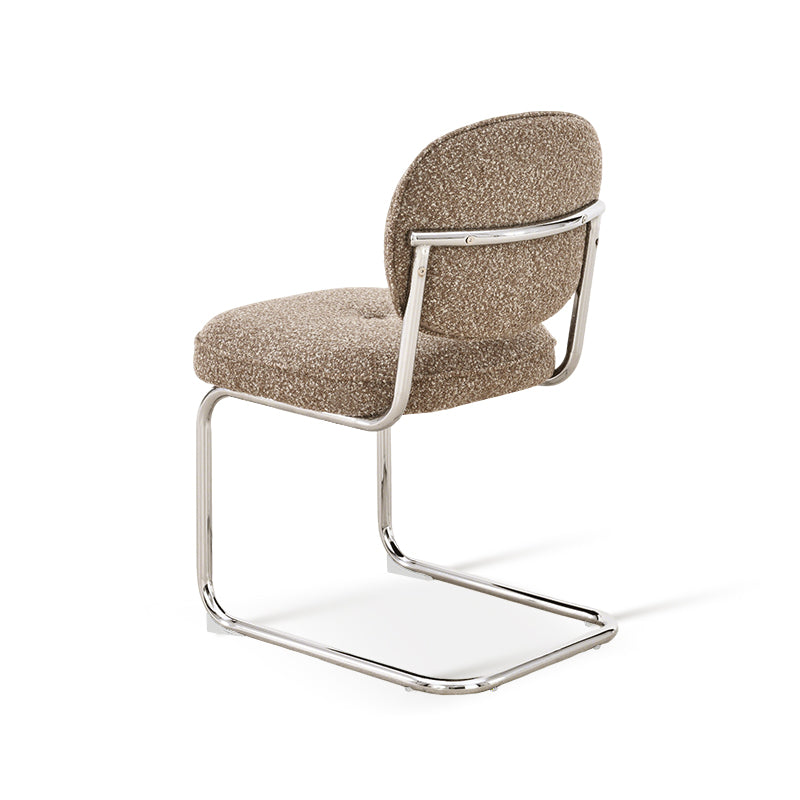 Silla de comedor Danica [unidad de 1] [tejido bouclé][plateado]