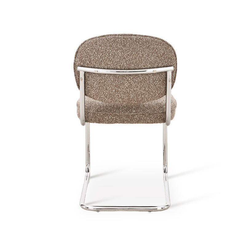 Silla de comedor Danica [unidad de 1] [tejido bouclé][plateado]