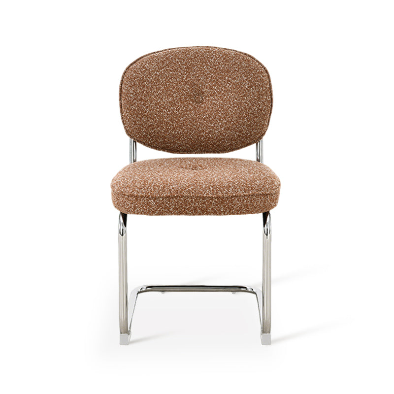 Silla de comedor Danica [unidad de 1] [tejido bouclé][plateado]