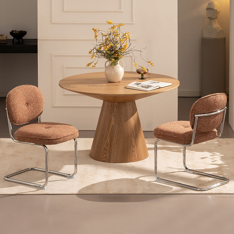 Silla de comedor Danica [unidad de 1] [tejido bouclé][plateado]