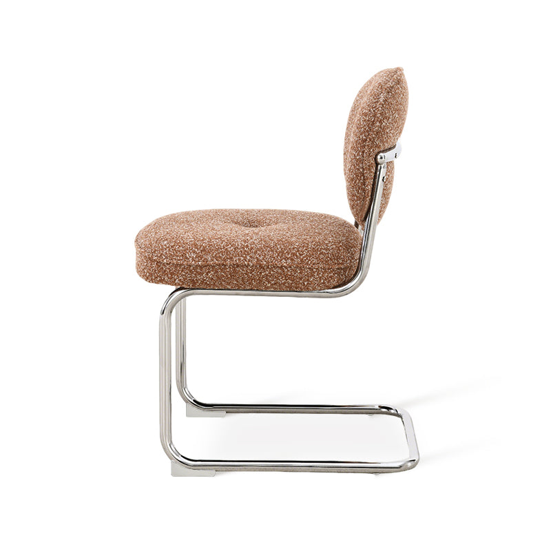 Silla de comedor Danica [unidad de 1] [tejido bouclé][plateado]