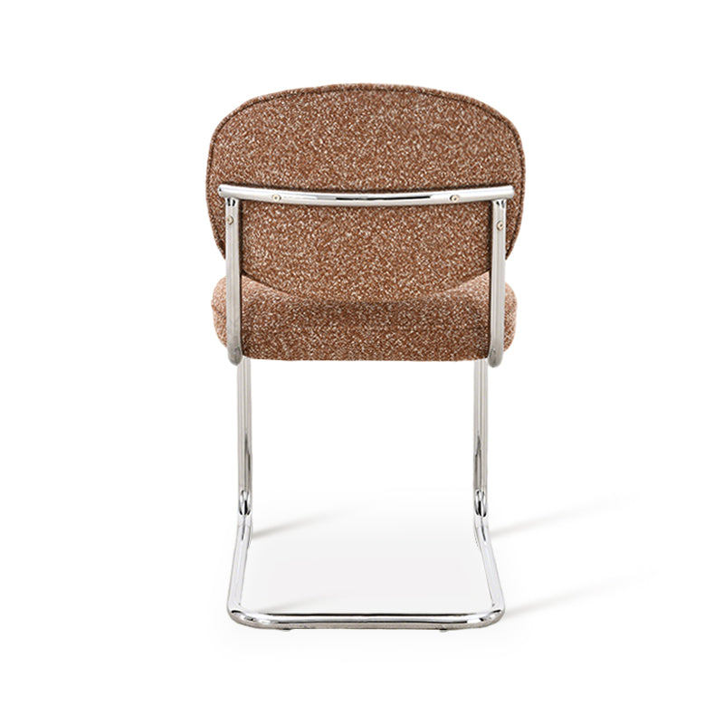 Silla de comedor Danica [unidad de 1] [tejido bouclé][plateado]