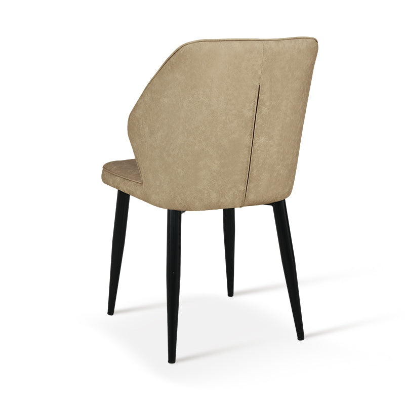 Silla de comedor Aleena [Juego de 2] [Piel sintética] [Beige]