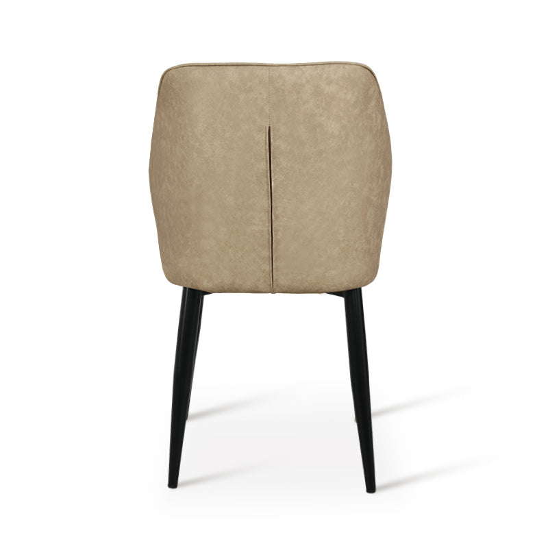 Silla de comedor Aleena [Juego de 2] [Piel sintética] [Beige]